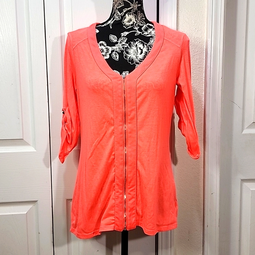 2b Bebe Coral Tunic Shirt S/M